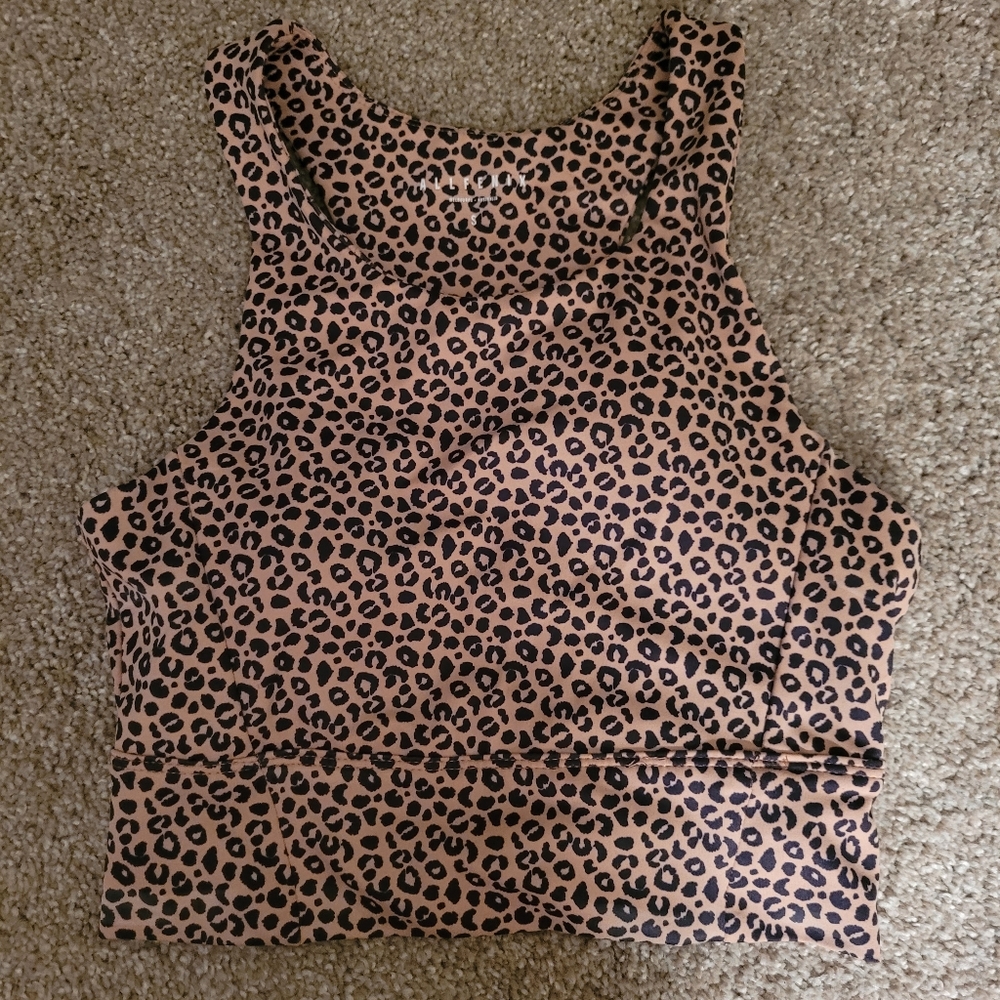 Small cheetah print athletic top
